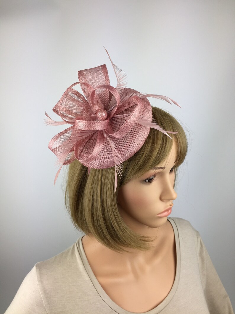 Blush Pink Fascinator on Clip Light Pink fascinator hat Etsy