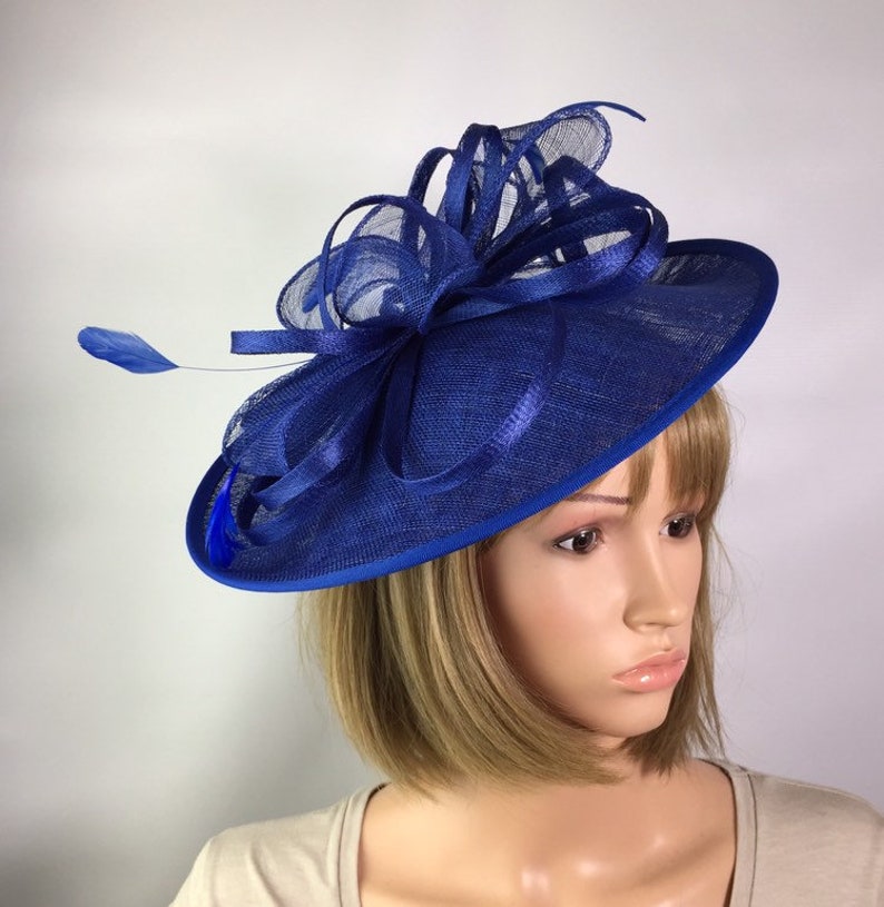Royal Blue Fascinator Cobalt Blue Hatinator Wedding Hat on Etsy