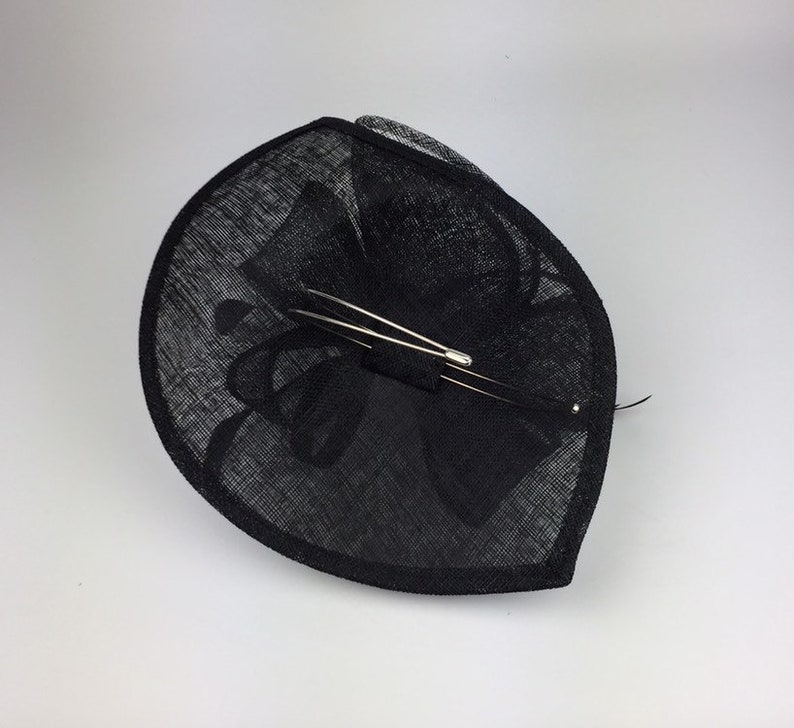 Black Fascinator Funeral Hat Black Formal Hatinator Mother of | Etsy
