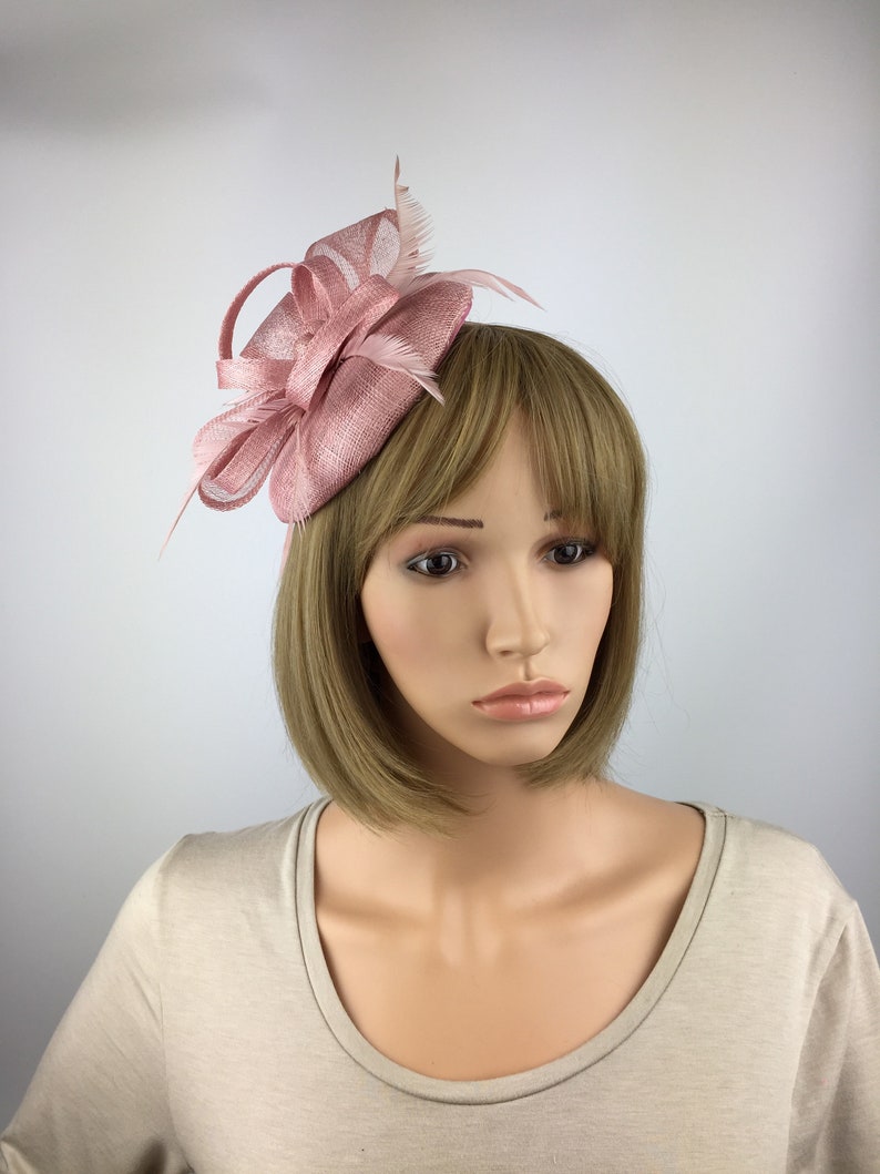 Blush Pink Fascinator Dusky Pink fascinator hat fascinator Hat Etsy