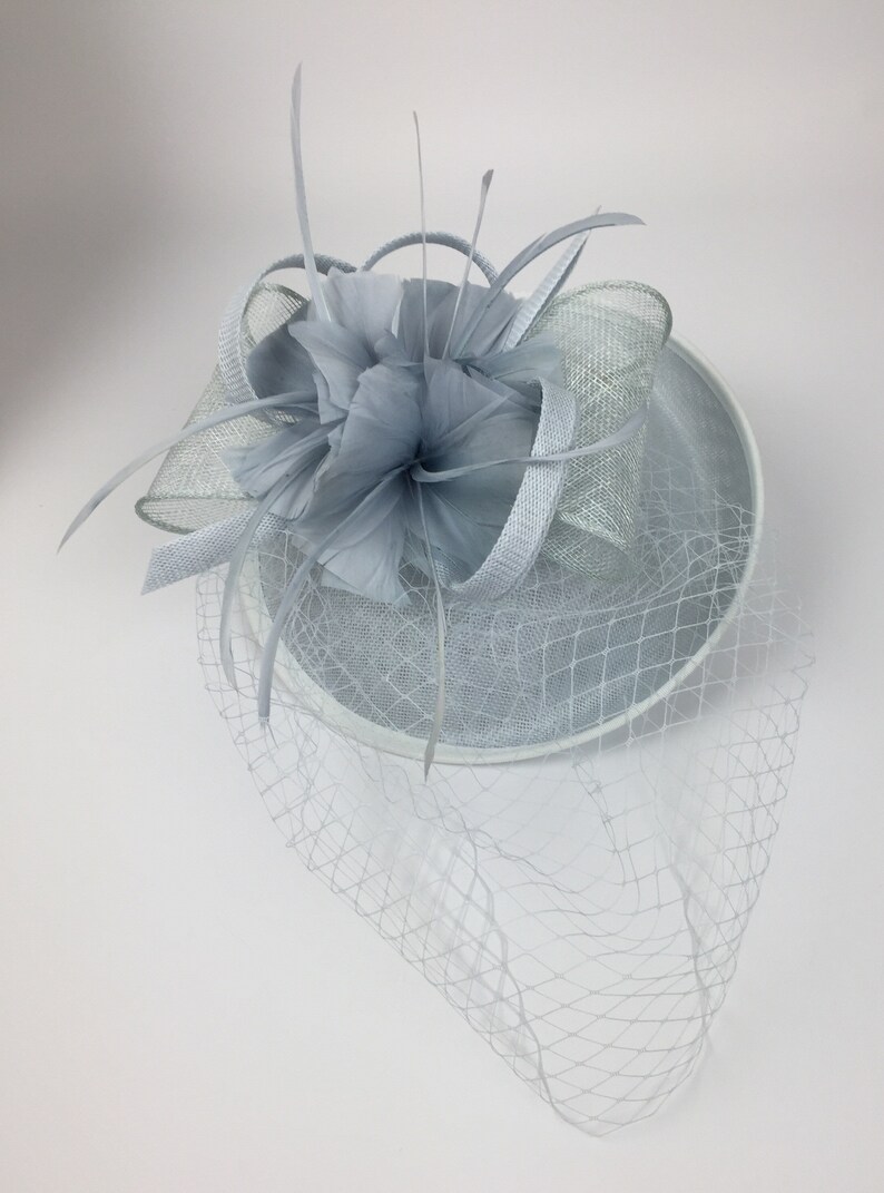 Light Blue Fascinator Hat Baby Blue Ice Blue Fascinators Etsy UK