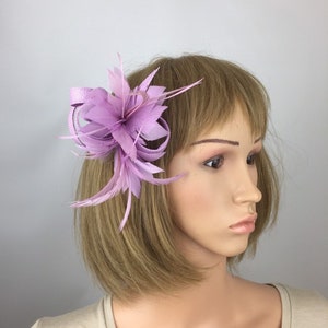 Lilac Purple Lavender Fascinator on Clip Lilac Fascinator Lilac Wedding Corsage Mother of the Bride Groom Ascot Ladies Day Occasion Derby