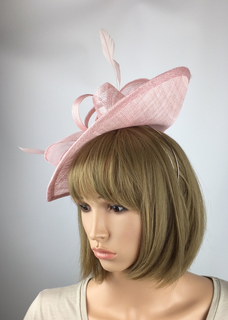 Blush Pink Fascinator Pale Pink Light Pink Hat Wedding Etsy