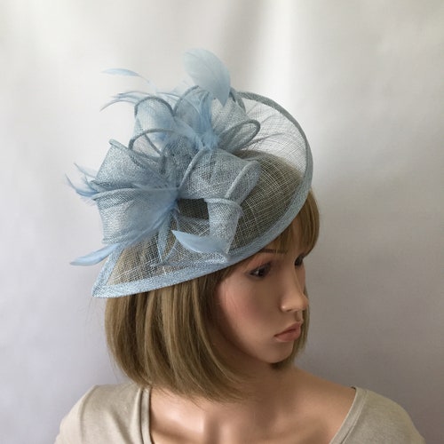 Blue Wedding Hat Hat for Races Hatinator Ladies Fascinator Etsy