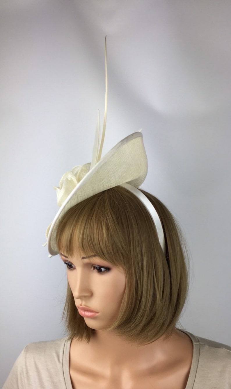 Ivory Fascinator Cream Wedding Hatinator Mother of the Bride Etsy