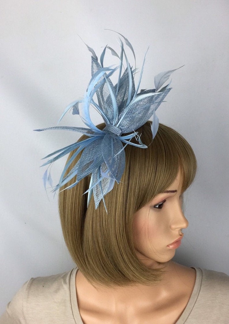 Pale Blue Fascinator Light Blue Fascinator Baby Blue Hatinator Etsy