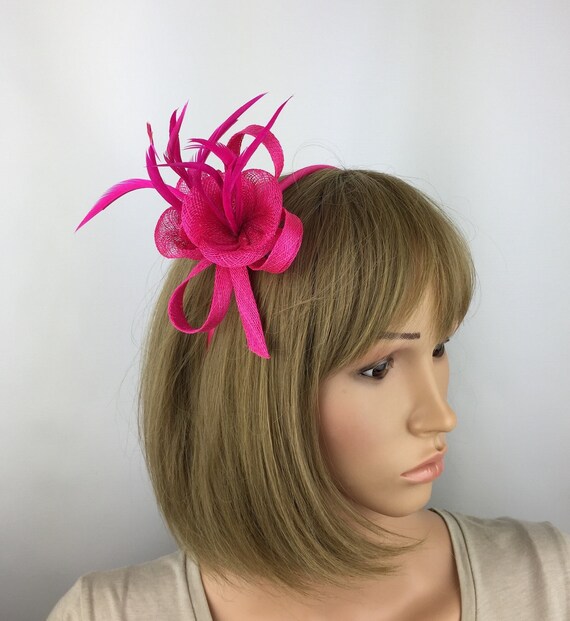 Pink Fascinator Headband, Wedding Fascinator, Mother of the  display picture 3