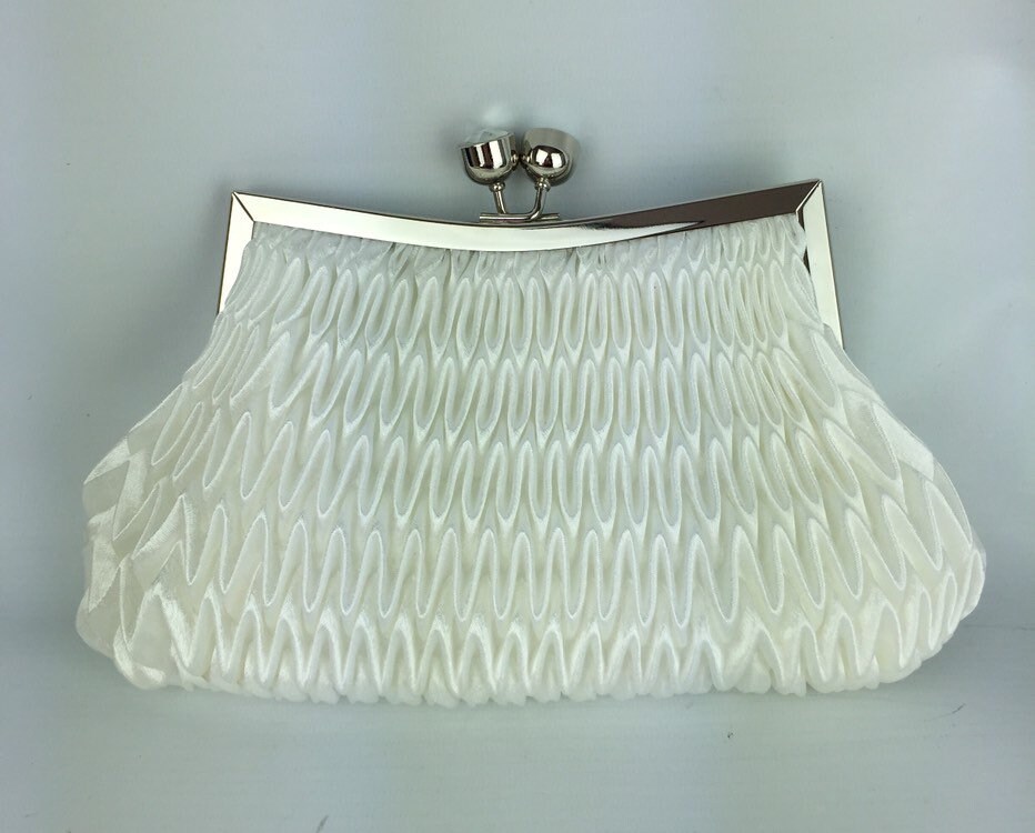 ladies cream clutch bag