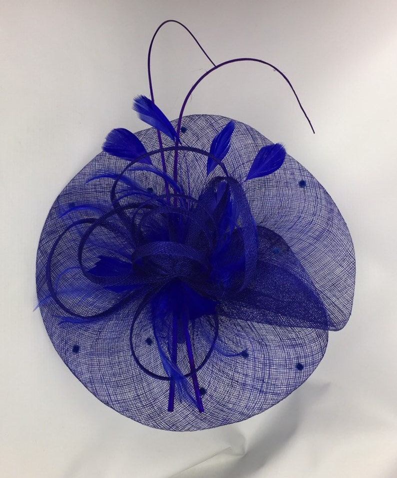 Royal Blue Fascinator Cobalt Blue Hatinator Wedding Fascinator Etsy