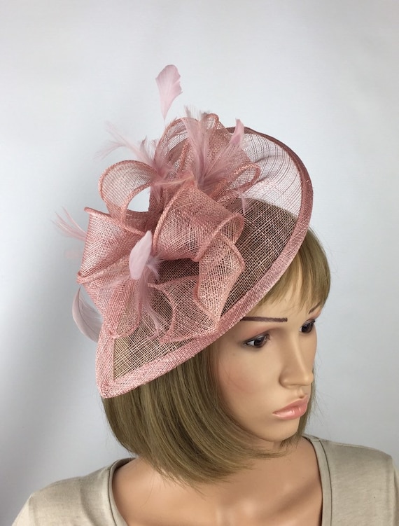 Blush Fascinator, baby pink Fascinator, nude Fascinator hat, light pink
