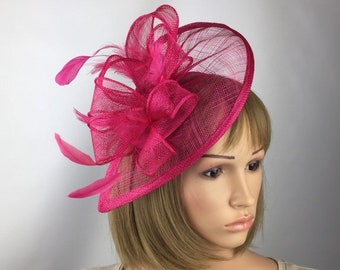 Fuchsia Pink Fascinator Hot Pink 