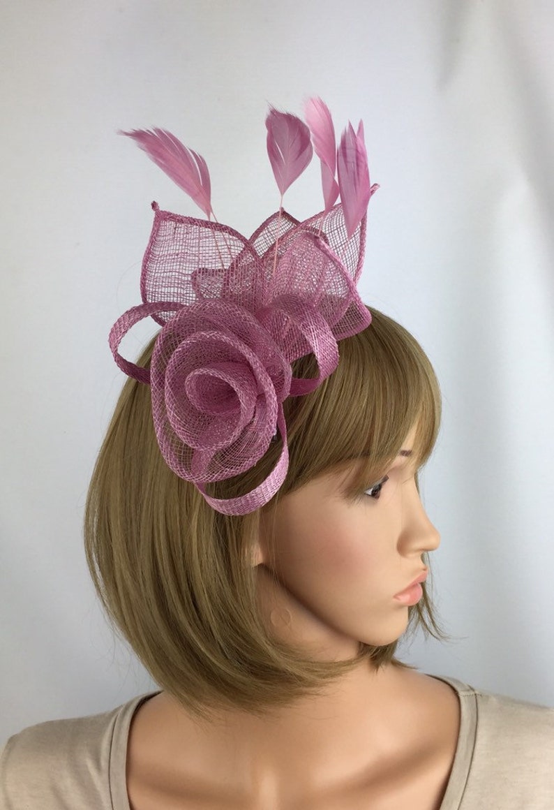 Pale Pink Blush Pink Fascinator on Comb Light Pink Wedding Etsy