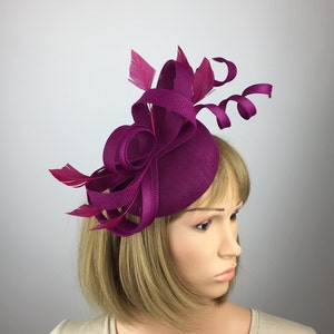 Magenta Pink Purple Fascinator Wedding Fascinator Hat Ascot Races Mother of the Bride Mother of the Groom Formal Occasion Hat