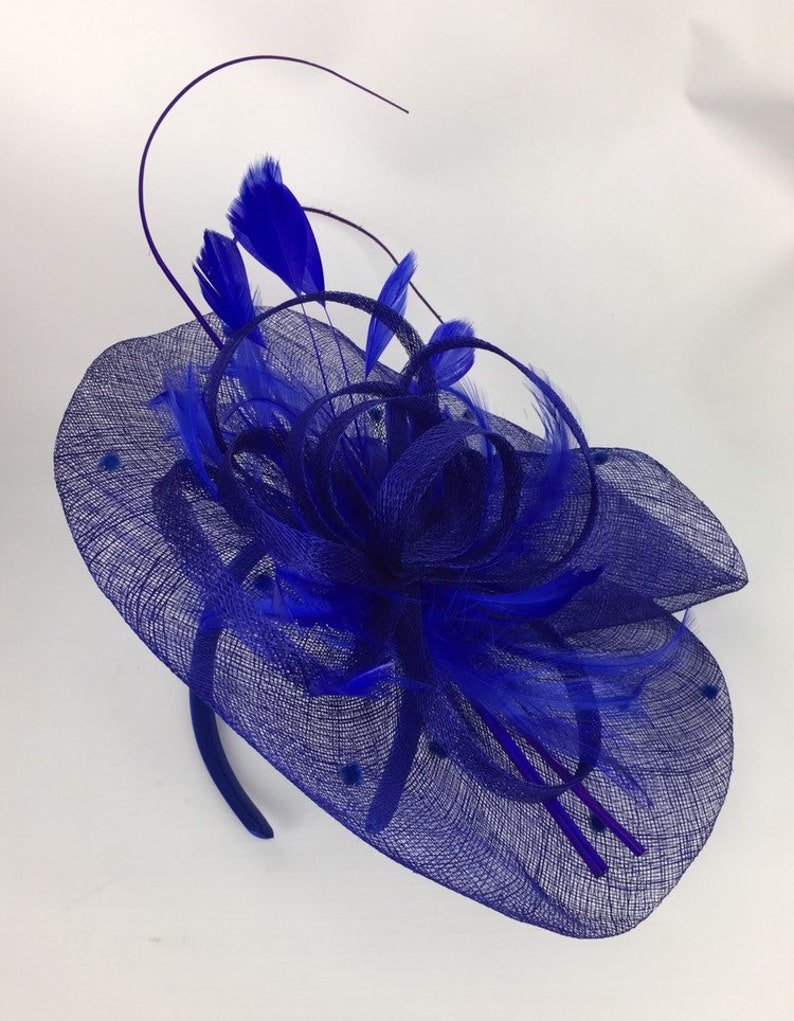 Royal Blue Fascinator Cobalt Blue Hatinator Wedding Fascinator | Etsy