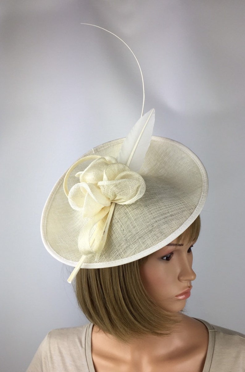 Ivory Fascinator Cream Wedding Hatinator Mother of the Bride Etsy