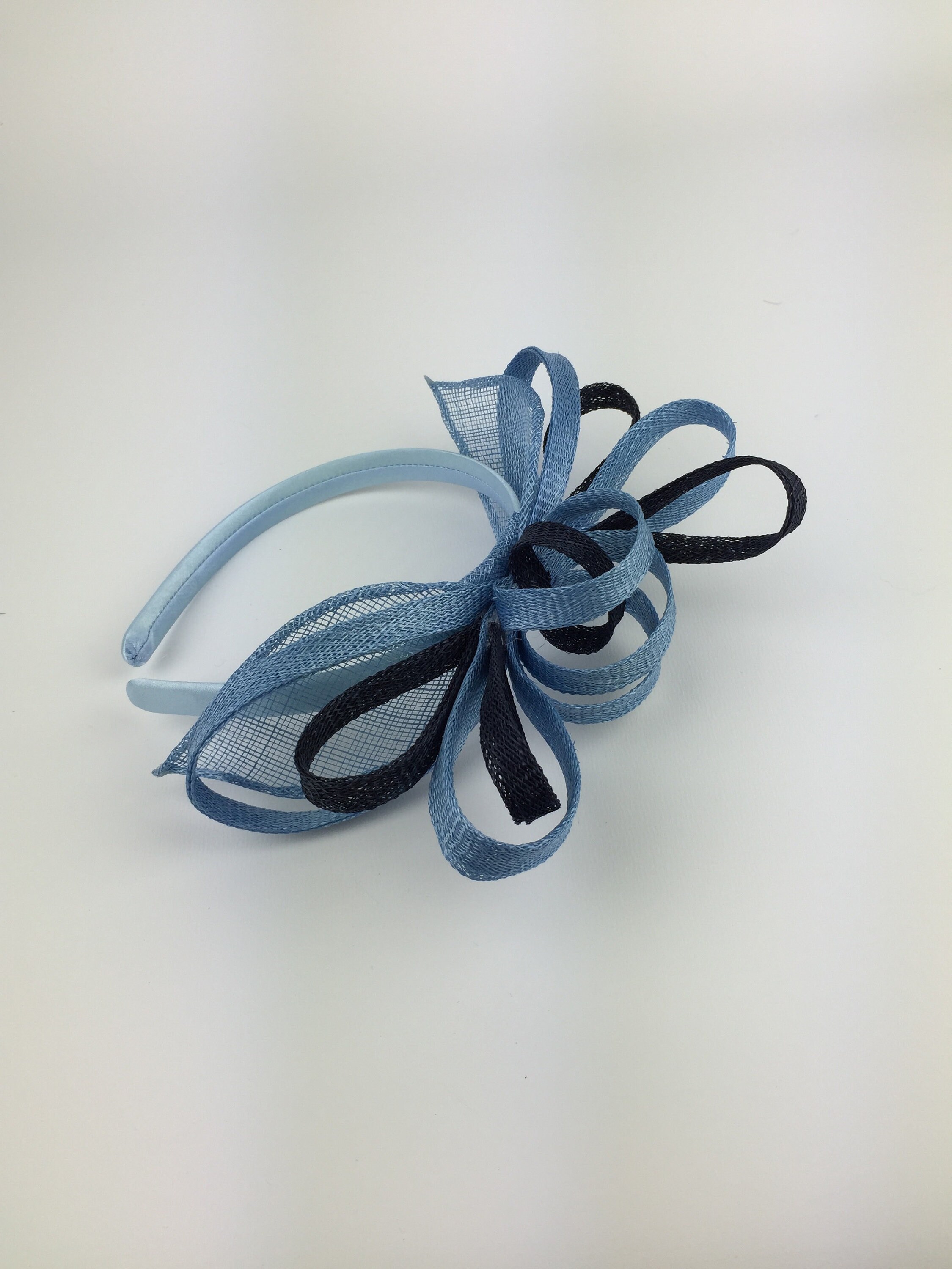 Cornflower Blue and Navy Blue Fascinator Hat Wedding Etsy UK