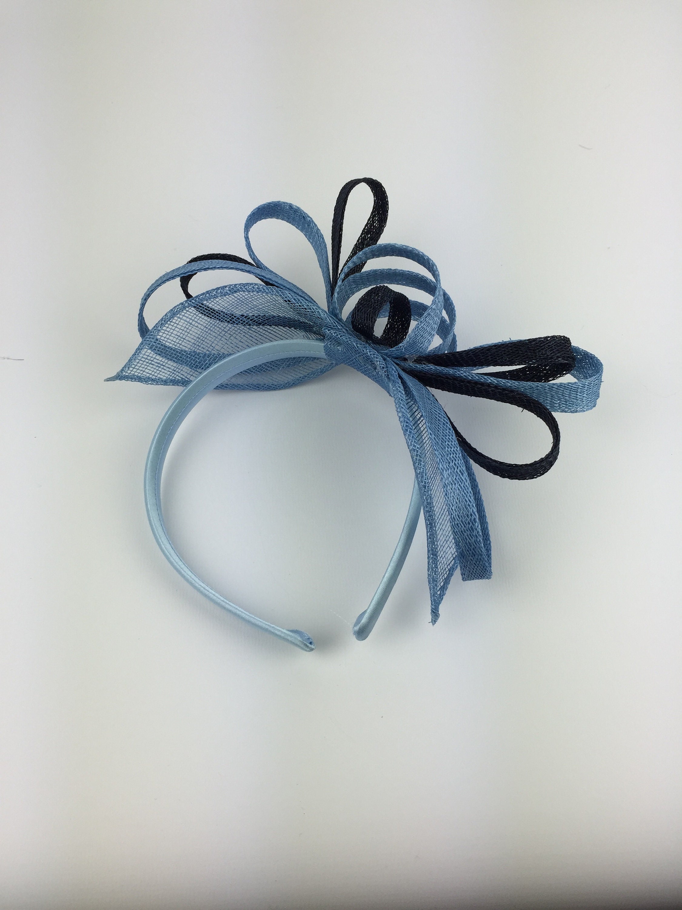 Cornflower Blue and Navy Blue Fascinator Hat Wedding Etsy UK