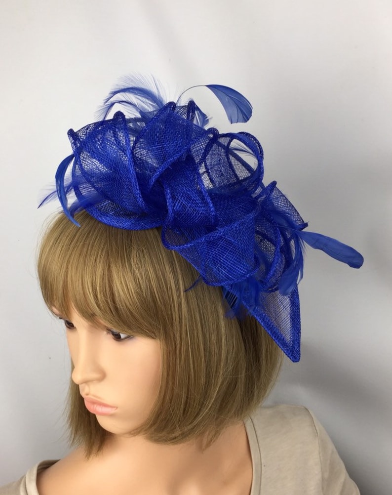 cobalt blue hair fascinator