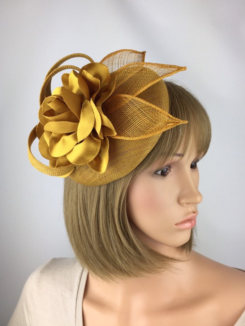 Gold Fascinator Mustard Fascinator Bronze Fascinator Ochre Etsy
