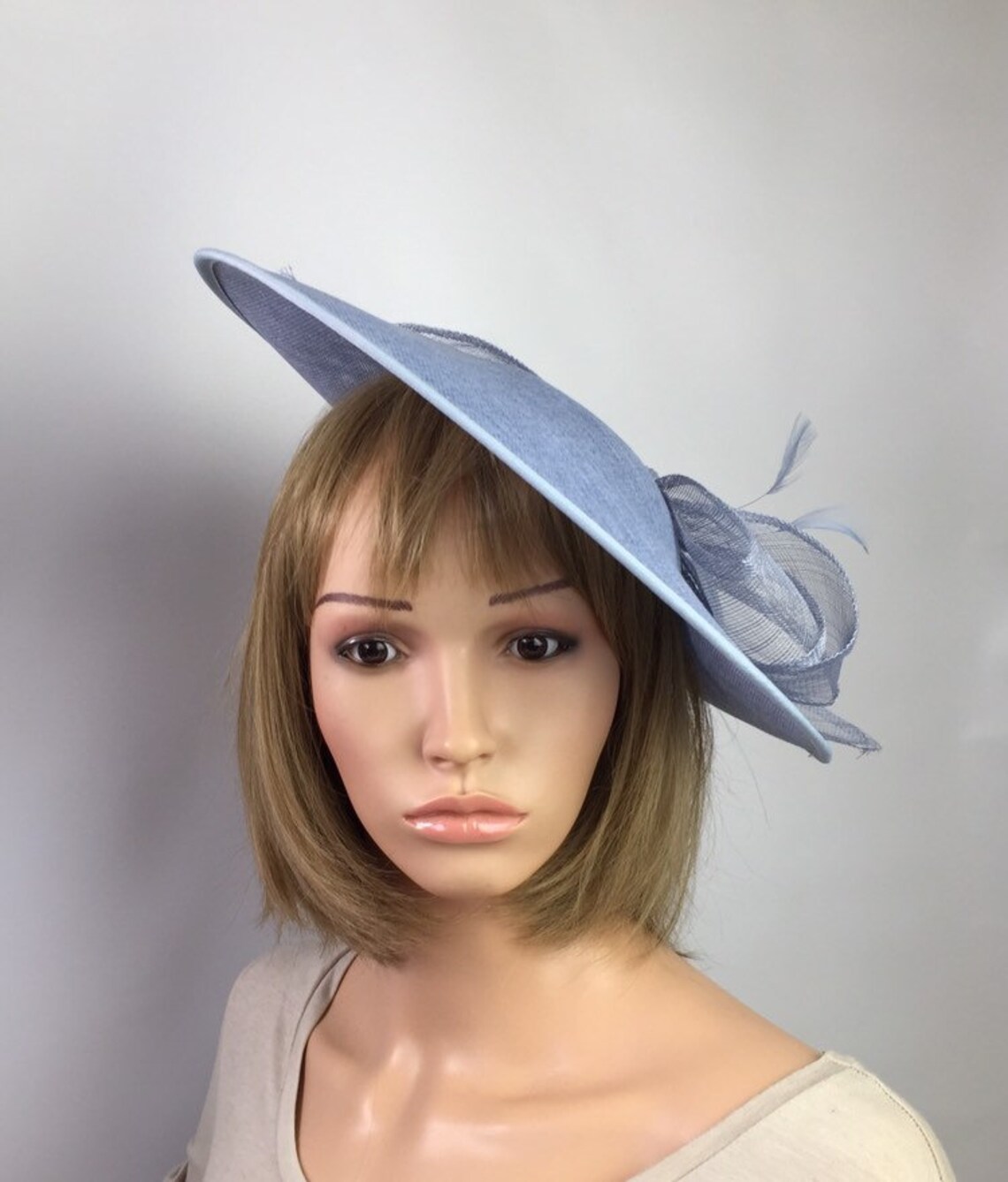 Cornflower Blue Fascinator Blue Fascinator Blue Hatinator Bow Etsy
