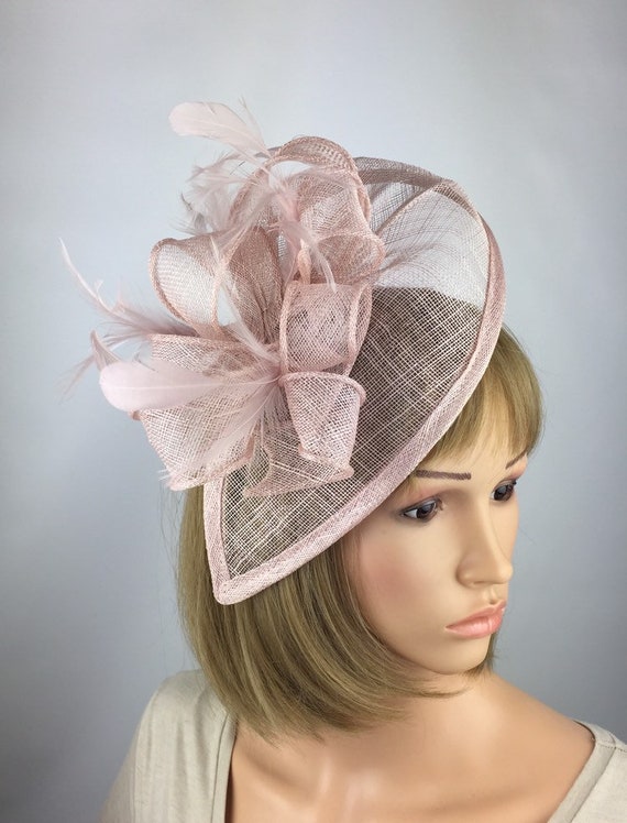 Light Pink Fascinator on Clip Pale 