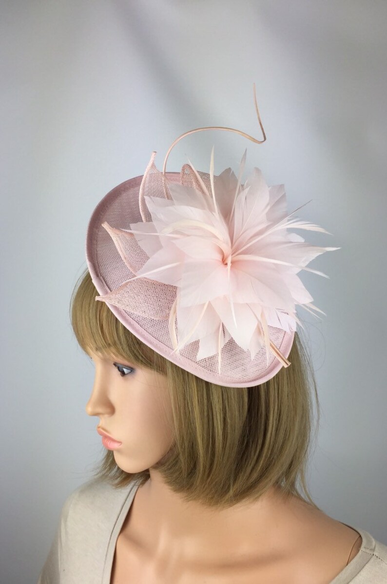 pale pink occasion hat