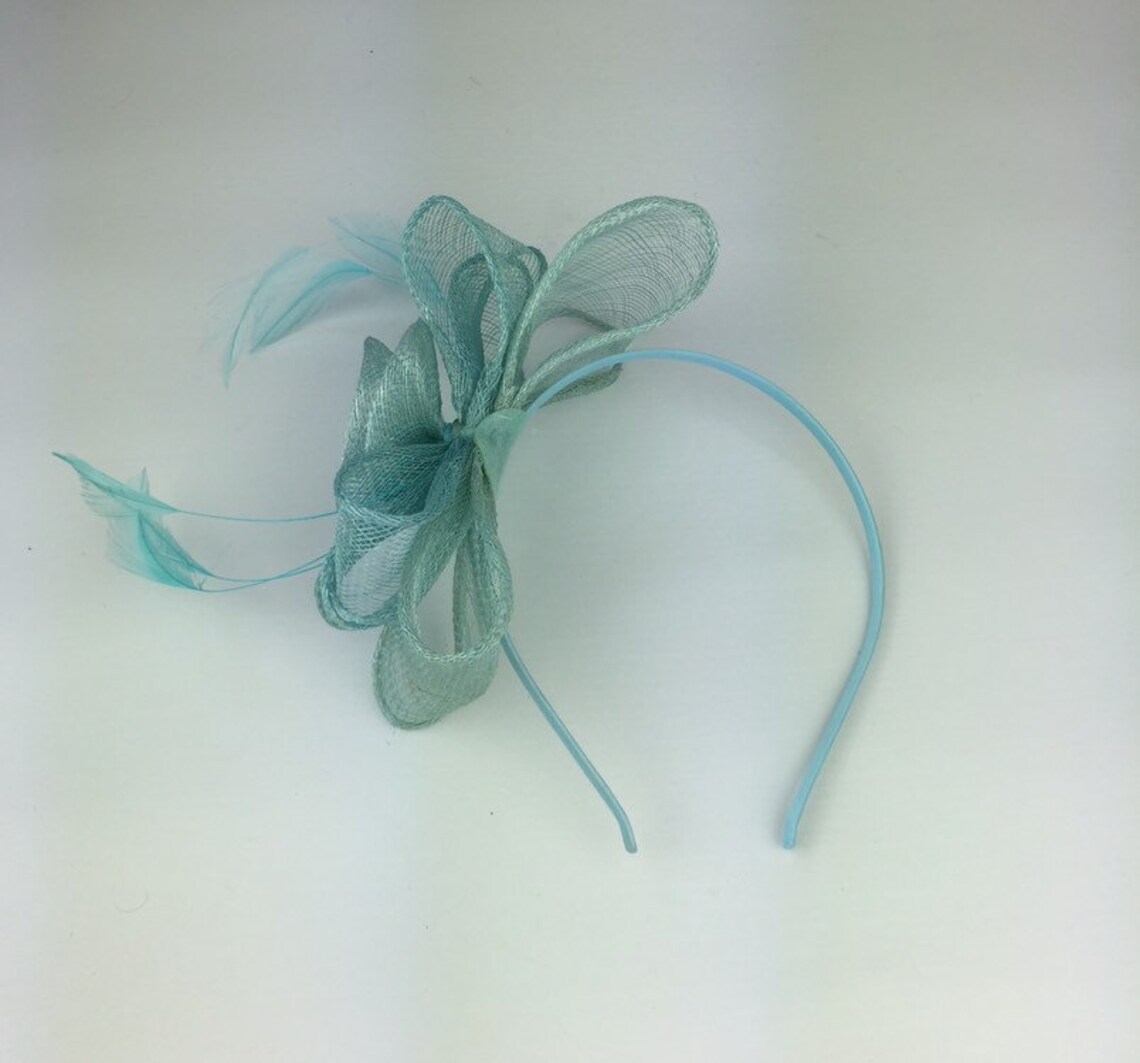 Duck Egg Fascinator Blue Green Fascinator Bow Mother of the Etsy