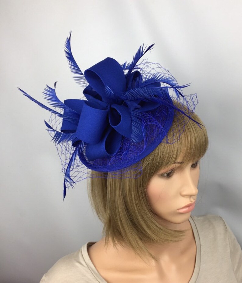 royal blue occasion hat