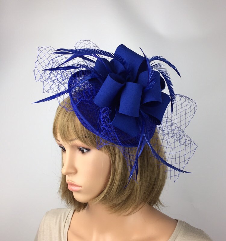 Royal Blue Fascinator Mother of the Bride Wedding hat Ascot | Etsy