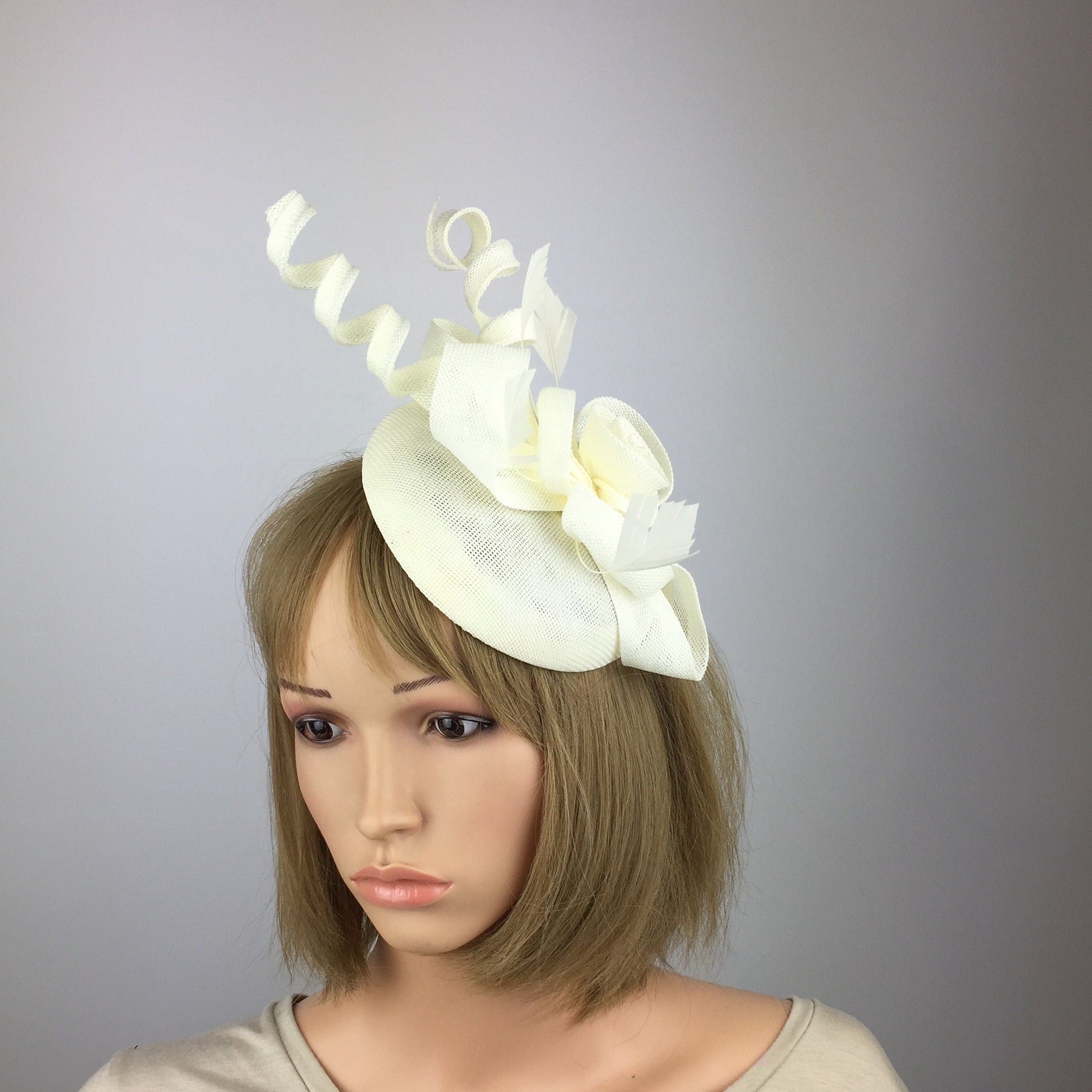 Cream Fascinator Ivory Fascinator Mother of the Bride Groom Etsy UK