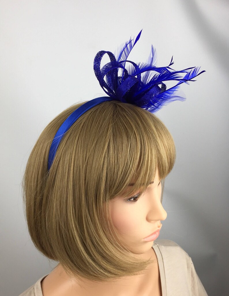 cobalt blue hair fascinator