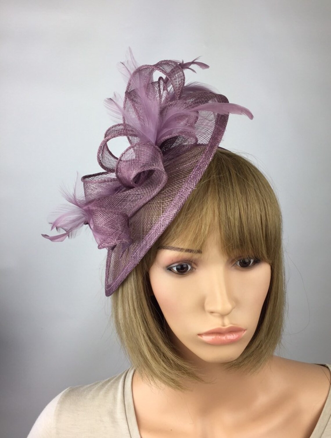 Mauve Fascinator Purple Fascinator Heather Plum Grape Wedding Etsy