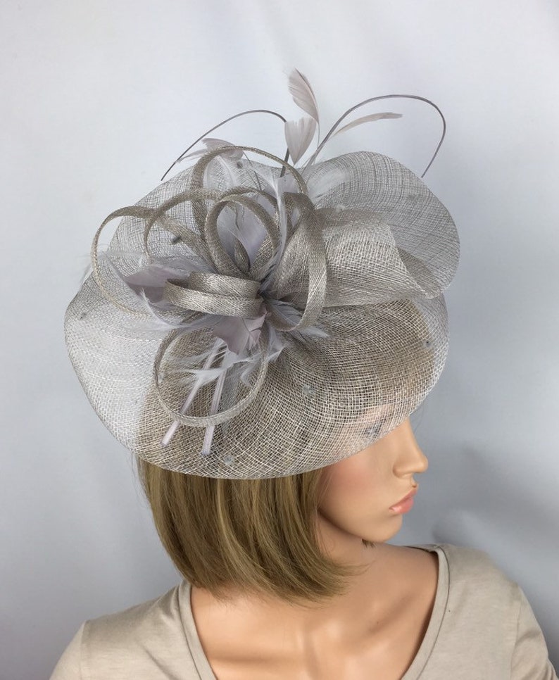 light grey wedding hats