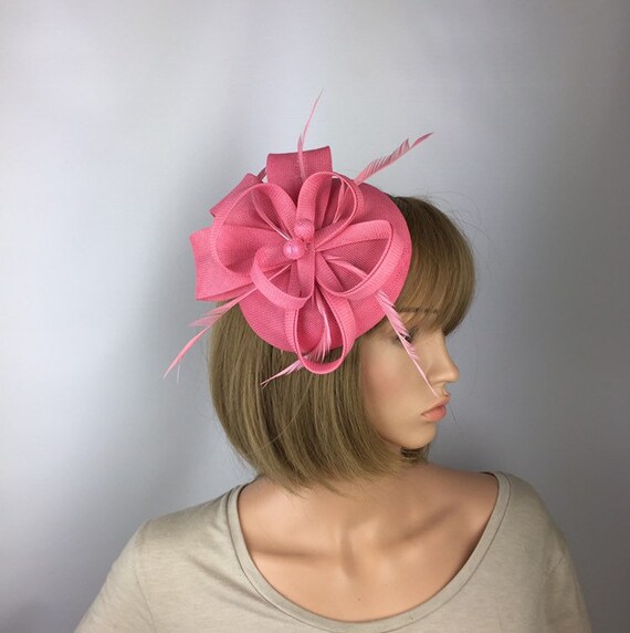 Coral Fascinator Salmon Fascinator on 