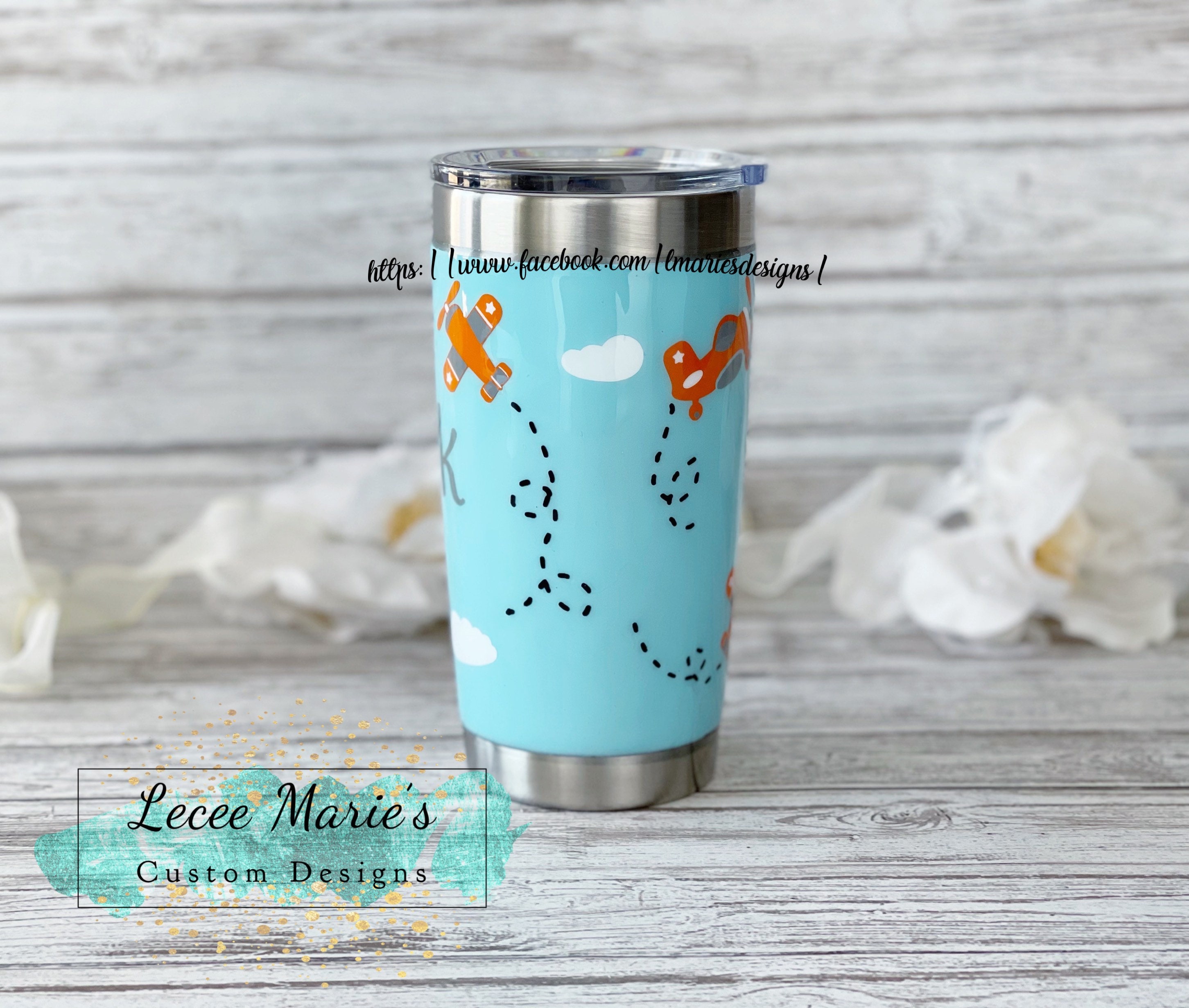 Airplane Tumblers Boy Tumblers Personalized Plane Tumblers Etsy UK