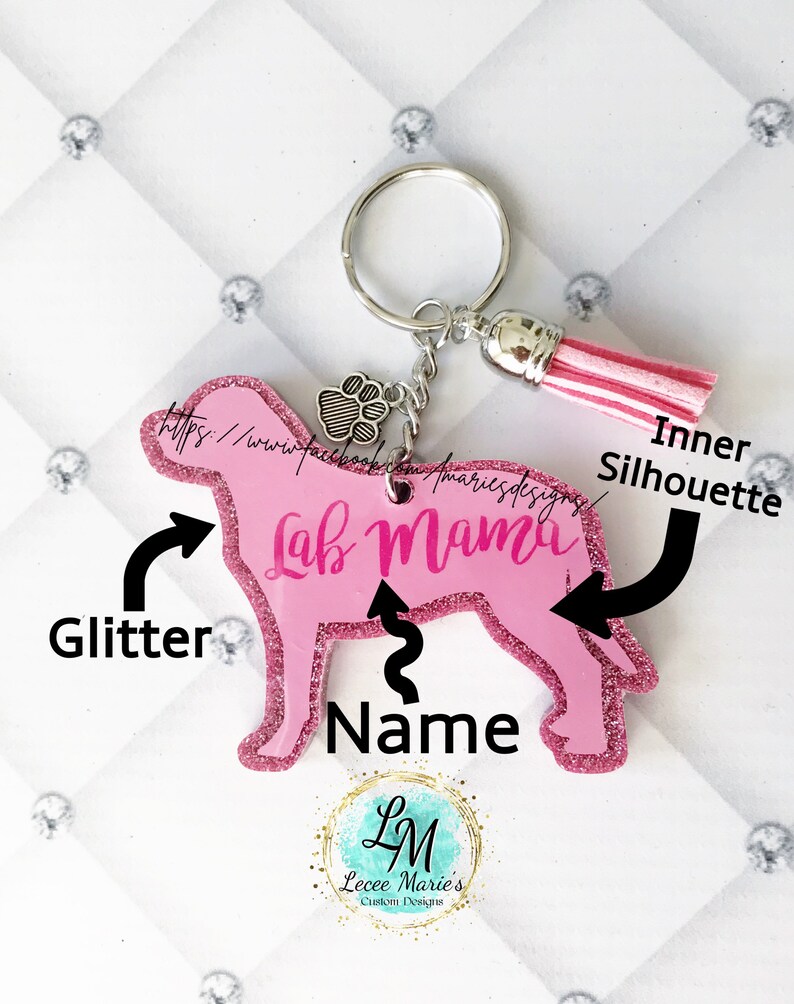 Labrador Keychains Lab Mama custom keychains dog mom Etsy