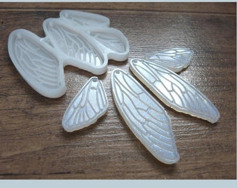 Silicone mold for insect wing butterfly wing pendant earrings 49x17mm and 28x14mm