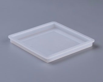 Silicone mold square plate 91x91x8mm coaster