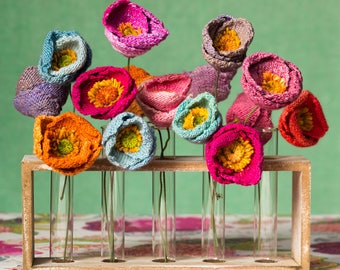 A Perky Poppy - a Knitted Flower