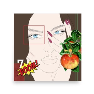 Snow white pop art print, Dark fairytale wall art