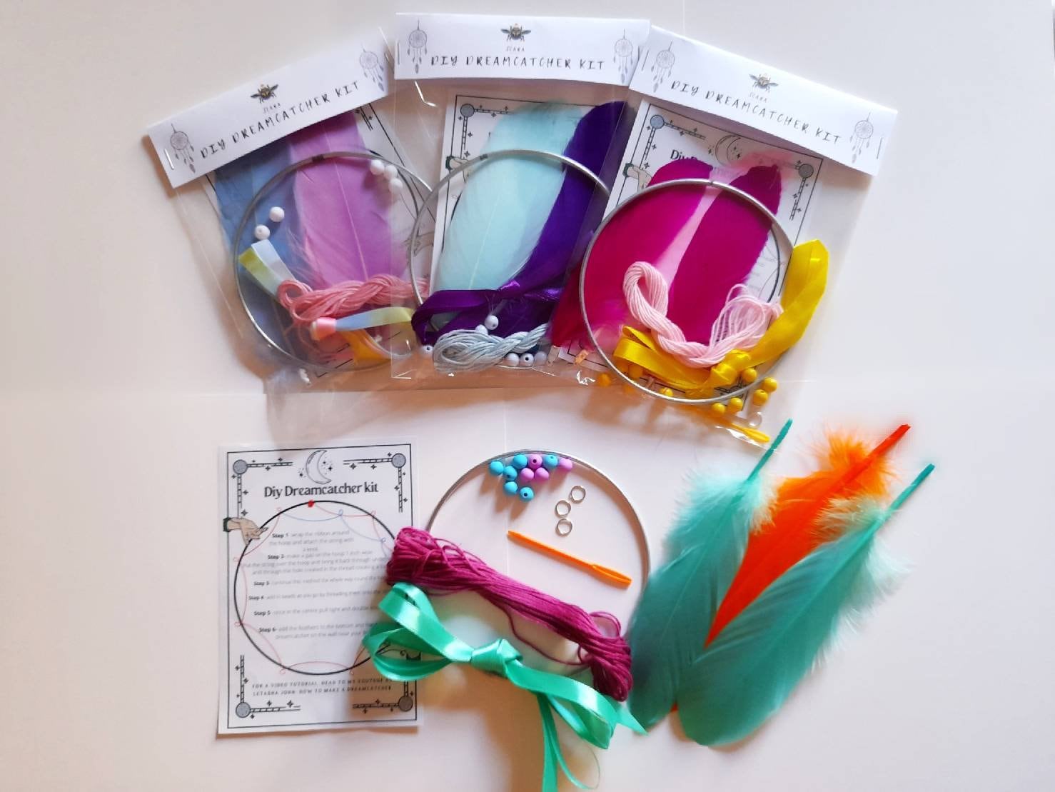 DIY Floral Dream Catcher Kit- Make your own dreamcatcher