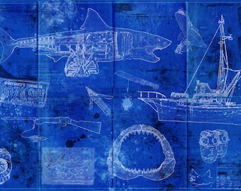 Jaws Schematic Print
