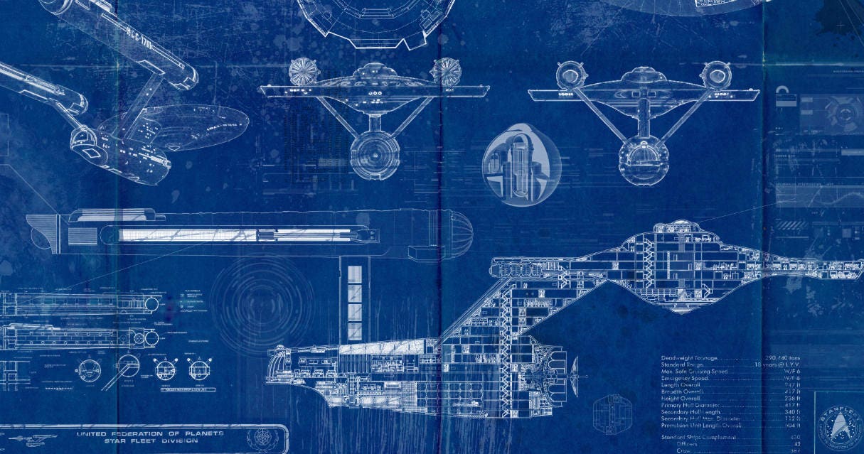 Star Trek Blueprints　スタートレック　宇宙船　設計　青写真 Star Trek Blueprints スタートレック 宇宙船 設計 青写真 【公式通販】