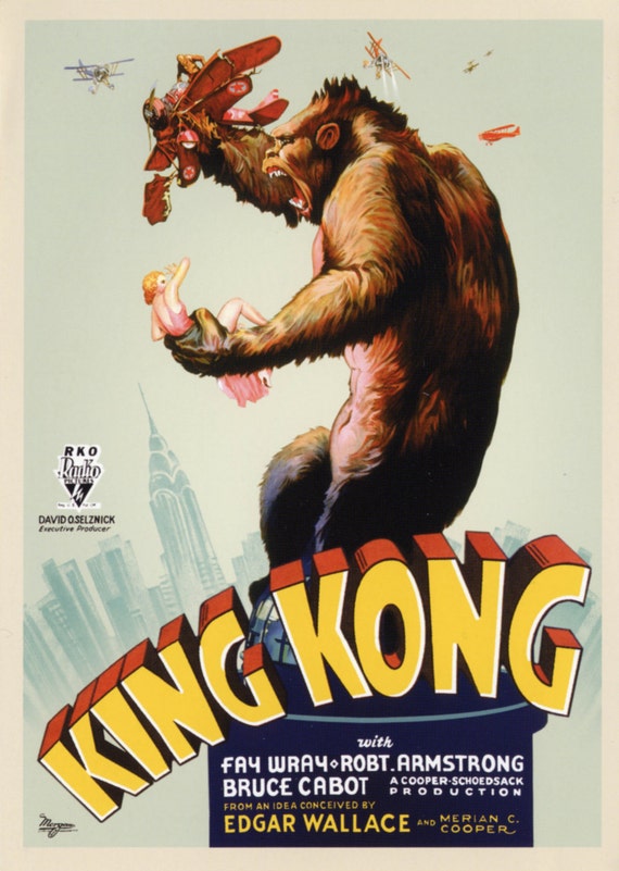 King Kong 1933 US Reprint Version 2 | Etsy