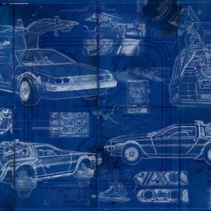 Back To The Future aged specs / blueprint