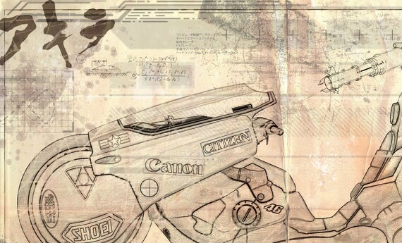 AKIRA メカ・キャラクター 設計図 アキラ （検: 絵コンテ 台本 設定 セル画 原画 レイアウト 動画 資料 ）  AKIRA メカ・キャラクター 設計図 アキラ （検: 絵コンテ 台本 設定