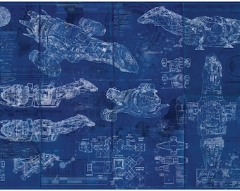 FireFly / Serenity Blueprint Art Print