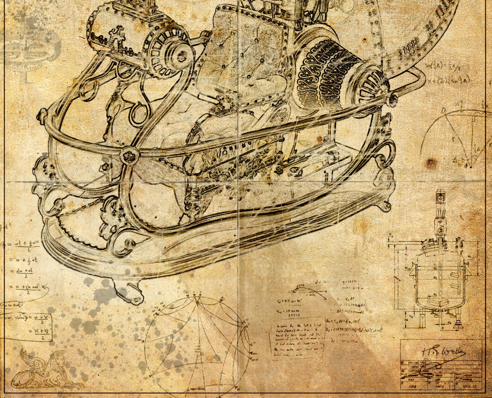 Time Machine - H.g.wells 1960 Film (A2 = 420mm*594 or 16.5' * 23.4') - Etsy