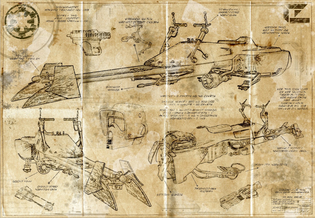 Speeder Bike 74-Z - Return of the Jedi - Etsy