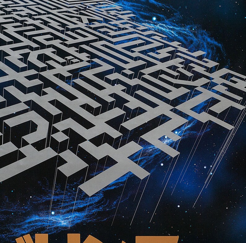 Labyrinth Japanese Maze Edition Movie Poster RePrint Etsy